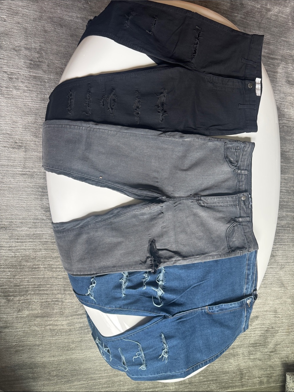 Topshop Skinny Jeans Trio - Black, Gray, Blue